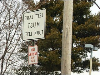 edis siht gnikrap on - tfel nrut tsum enal tfel